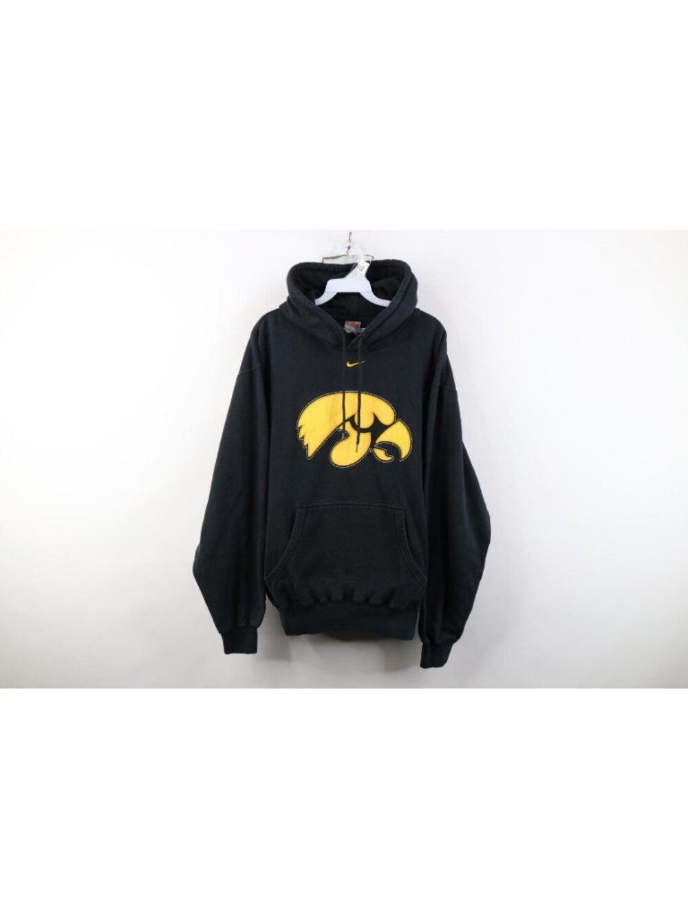 Vtg Nike Mens M Travis Scott Center Swoosh University of Iowa Hoodie Sweatshirt